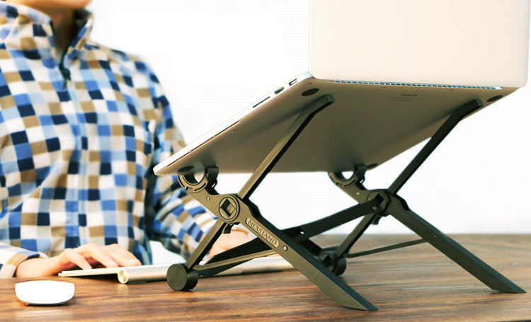 Folding portable lifting laptop computer stand