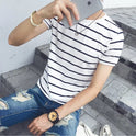 Japanese summer men's striped t-shirt