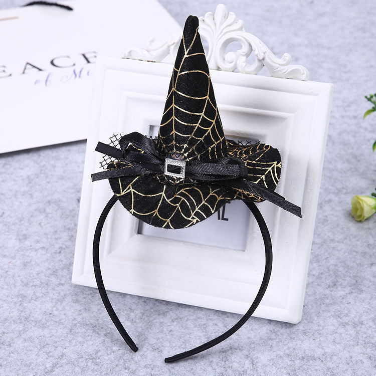 Halloween Witch Hat Headband Holiday Children Props Party Hair Accessories