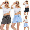 Solid Color Stretch Waist Oversized Loose Shorts