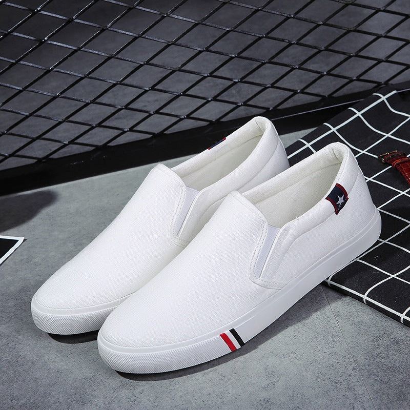 Factory wholesale autumn men's canvas shoes three vulcanization shoes shoes casual shoes tide white Korean students 6601