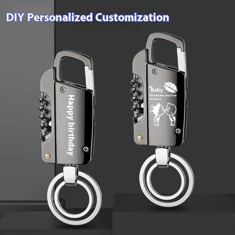 Multi-functional Keychain Pendant Cigarette Lighter USB Charging Lighter