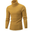 Men's Sweater Casual Retro Twisted Flower Turtleneck Knitting