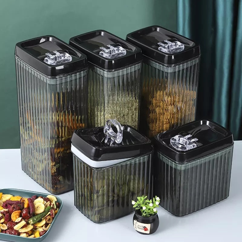 6PC Set Food Storage Kitchen Sealed Jar Set Containers With Lids