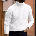 Men's Turtleneck Long Sleeve Sweater Casual Sweater Top