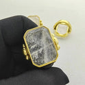 Crystal Stone Cube Sugar Copper Plating Light Luxury Minority Design Ring