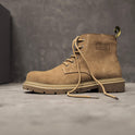 Hidden Heel Platform Retro Men's Leather Boots