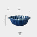 Nordic Household Tableware Large Binaural Salad Ceramic Bowl