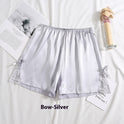 Bow Silk Anti-exposure Bottoming Casual Pants