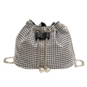 Women's Crossbody Rhinestone Bucket Bag