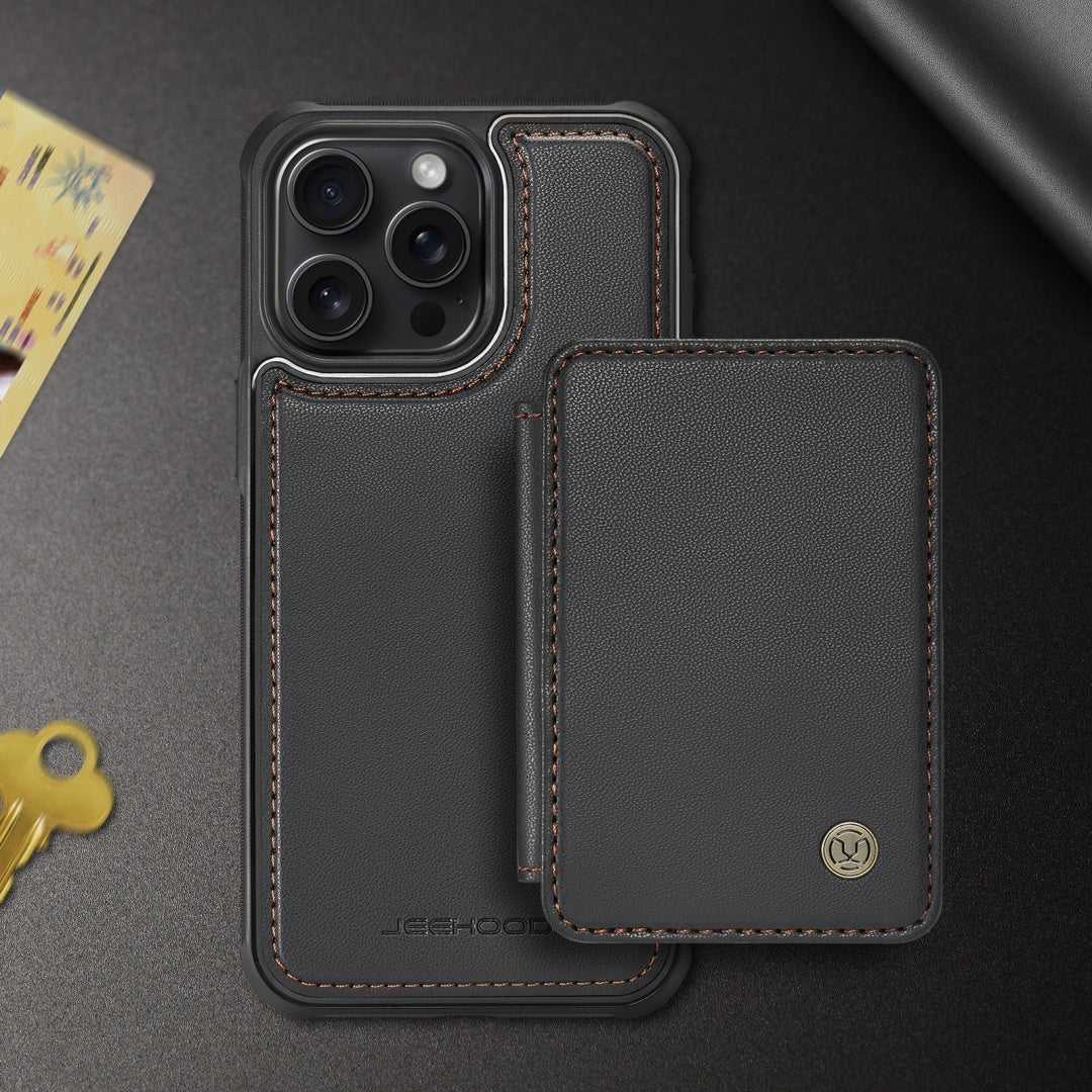 Magnetic Card Business Drop-resistant Leather Phone Case