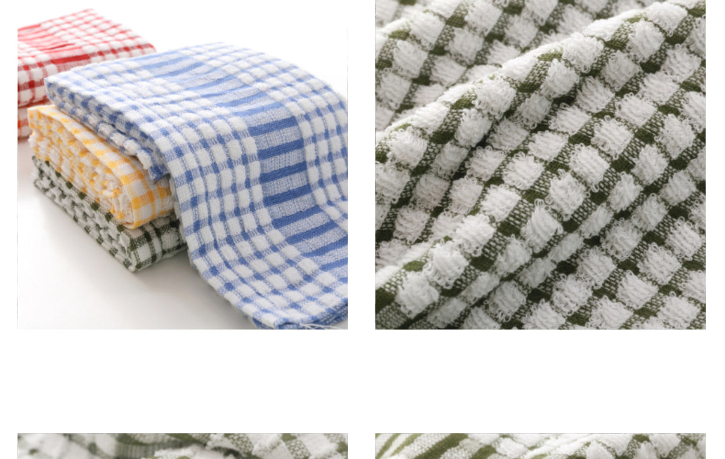 Cotton Plaid Kitchen Dish Towel