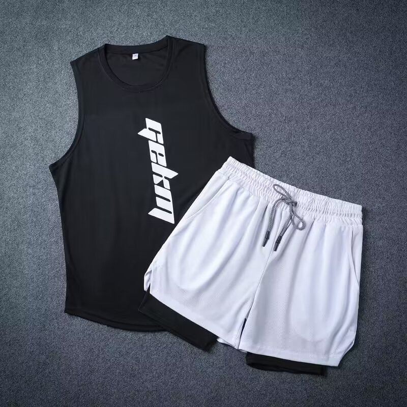 Speed Men's Athletic Shorts Vest Workout Clothes