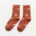 All-matching Caramel Cartoon Women's Cotton Tube Socks