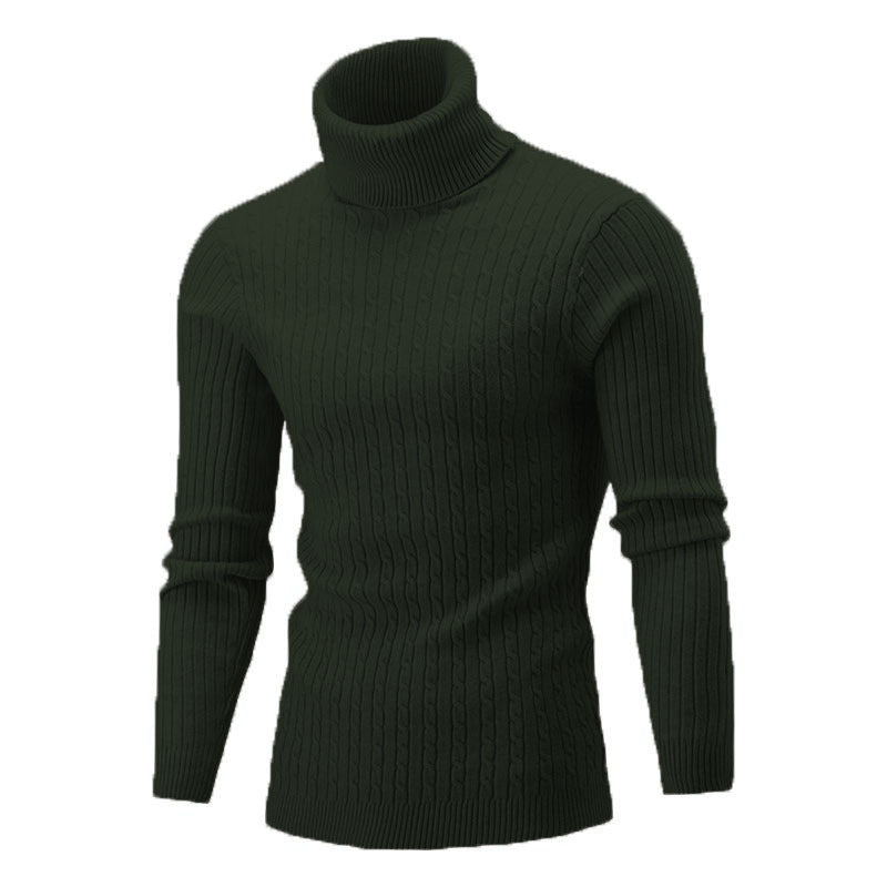 Men's Turtleneck Long Sleeve Sweater Casual Sweater Top