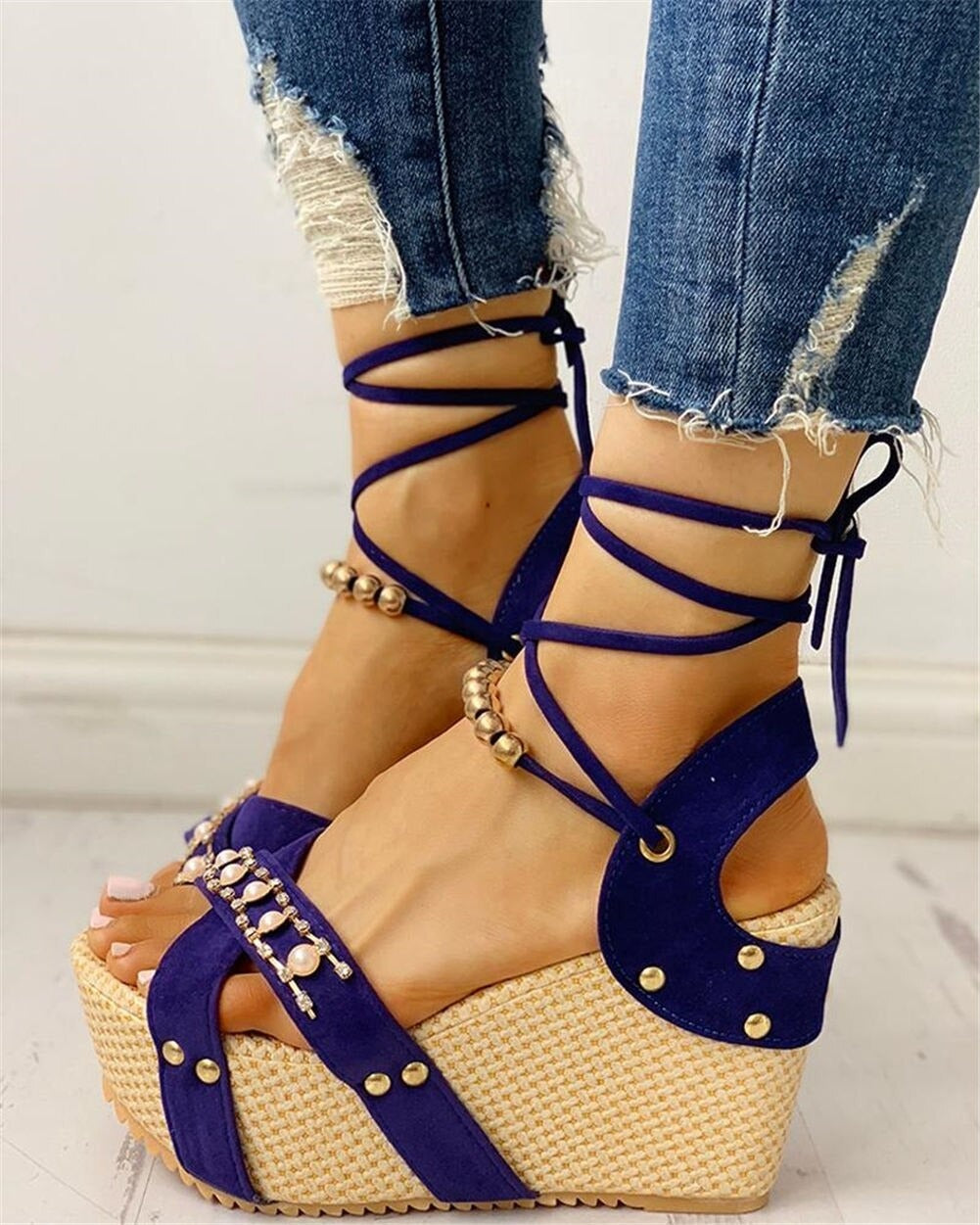 Summer New Style Korean Style High Heel Sandals Women Fashion Casual Shoes