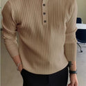 Men's Half-high Collar Button Sweater