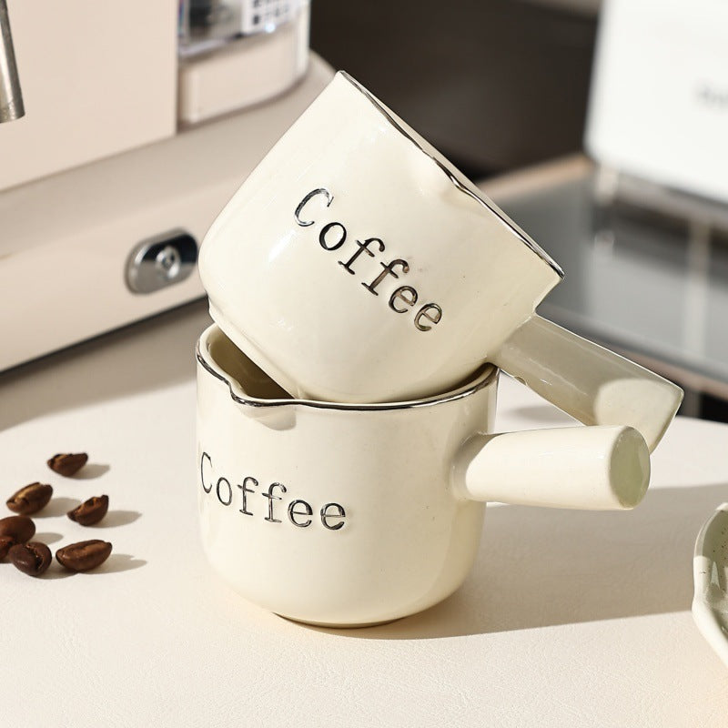 Espresso Cup With Scale Ceramic Coffee Measuring Cup