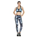 Summer Printed Mesh Patchwork High Waisted Yoga Pants