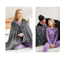 Winter Flannel Heated Blanket Cold Protection Body Warmer Usb Heated Warm Shawl Electric Heated Plush Blanket