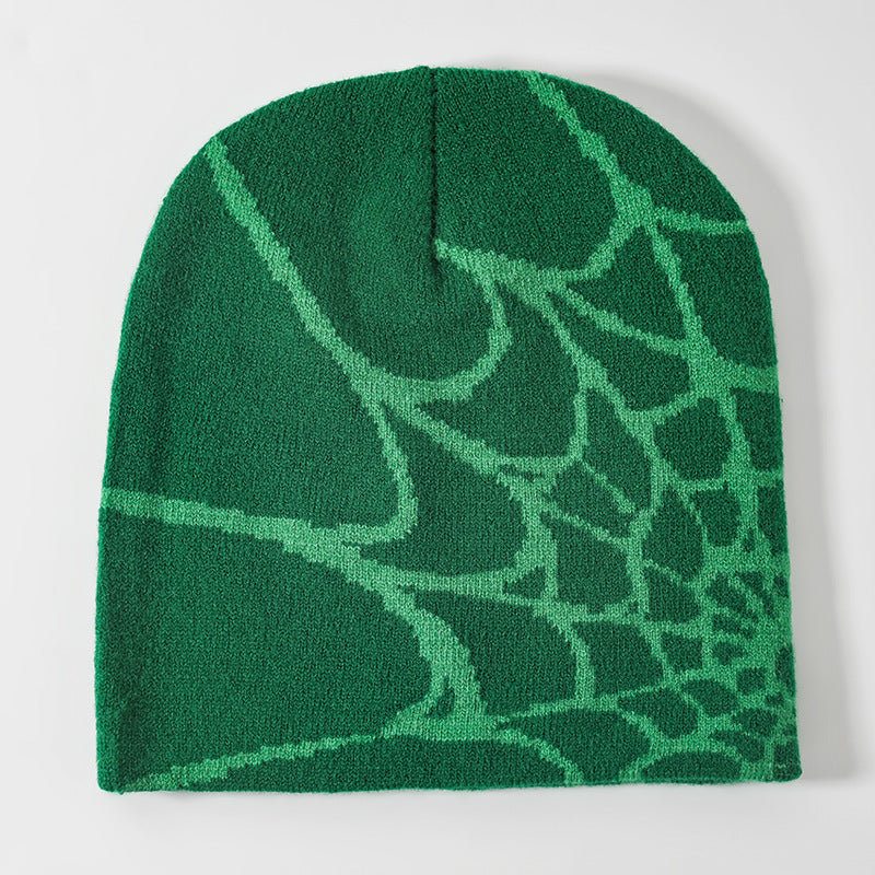 Men's And Women's Warm Net Jacquard Knitted Hat