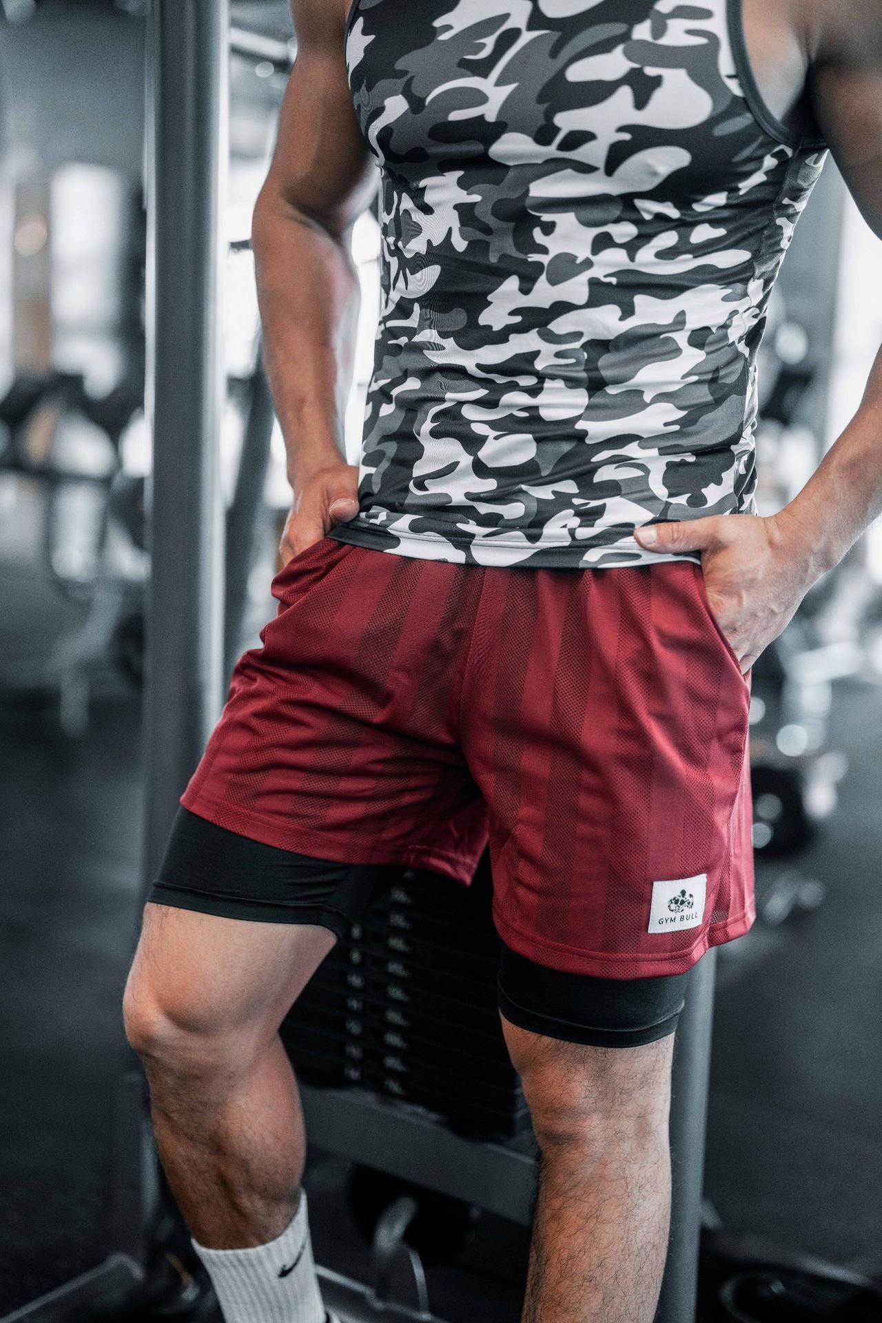 Men's Double-layer Anti-exposure Fitness Shorts