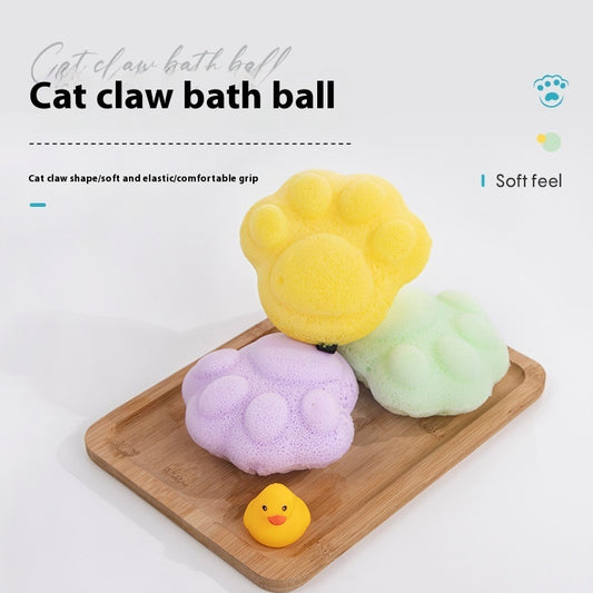 Cat's Paw Loofah Soft Honeycomb Children Baby Bath Foaming Sponge