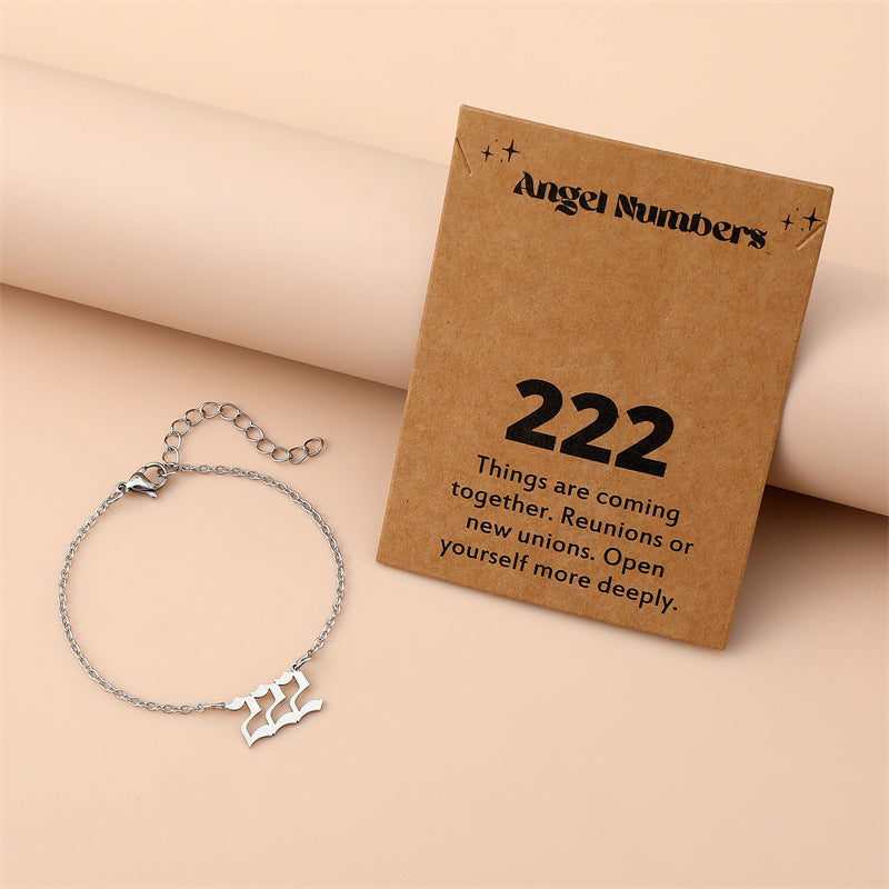 Creative Stainless Steel Angel Digital Bracelet For Women