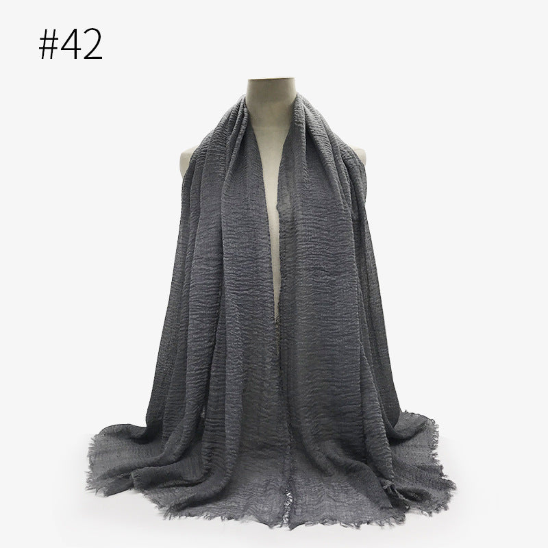 Baotou Scarf Ring Velvet TR Cotton Monochrome Single Product Demolition