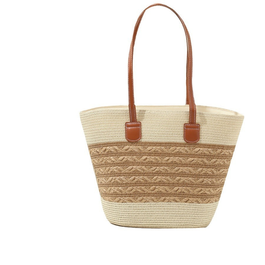 South Korea Vacation Style Raffia Woven Bag Large Capacity Totes