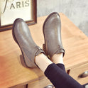 Simple Thick Heel Mid-heel Martin Boots Female Round Toe Fashion British Short Boots Women