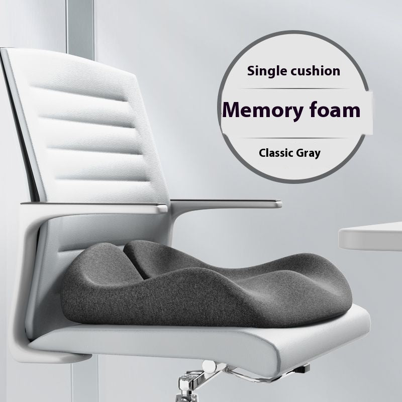 Cushion Office Chair Cushion Long-sitting Artifact Thickened Non-collapse Memory Foam Seat Cushion Ice Silk Breathable Men Seat Cushion