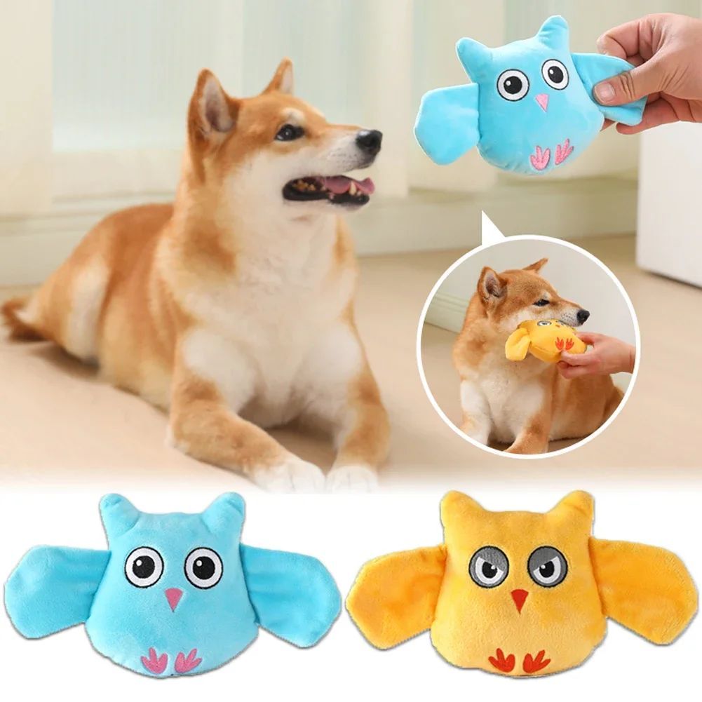 Animals Shape Squeaky Toys Plush Dog Toy Cute Bite Resistant PP Cotton Dog Toys For Small Large Dogs Puppy Pet Dog Accessories