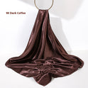 Pure Color Silk Scarf Artificial Silk 90cm Shiny Satin Shawl