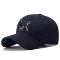 Four Seasons M Letter Embroidered Peaked Cap