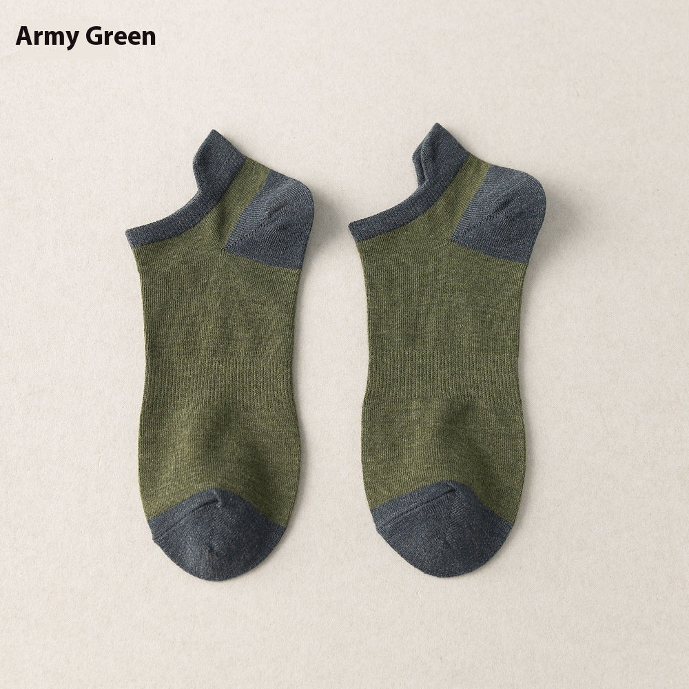 Combed Cotton Bottom Sweat-absorbing Deodorant Anti-ankle Socks Low-cut Men's Retro Waist