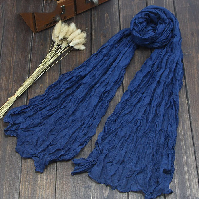 Bali Pure Cotton Yarn Fold Scarf Children Candy Color Autumn