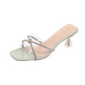 Simple Fashion Transparent Sandals And Slippers