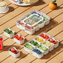 8 Grids Divided Serving Tray Fruits Snack Box Organizer Food Storage Container Seasoning Separator Box Refrigerator Organizer