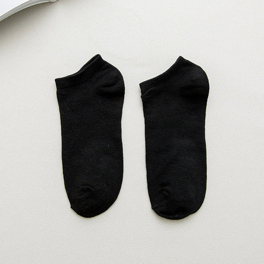 Men's Boat Socks Polyester Cotton Breathable Invisible Boat Socks Men's Solid Color