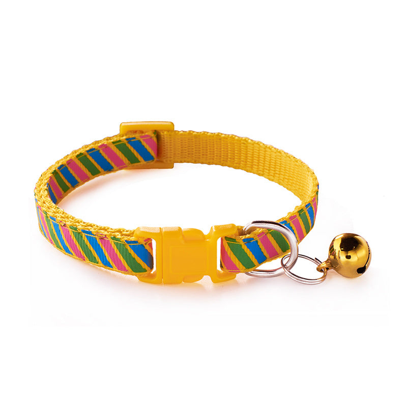 Twill Printed Cloth Collar Pet Bells