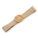 Women's Straw Woven Round Buckle Fashion Casual Decoration Versatile Belt