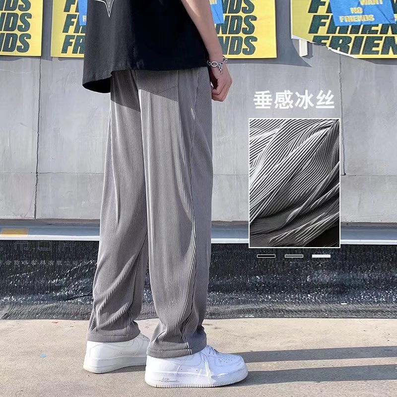 Men's Thin Loose Straight-leg Wide-leg Pants