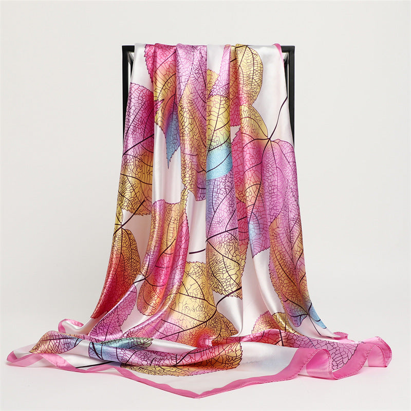 Large Square Scarf Sunscreen Silk Scarf Travel Shawl