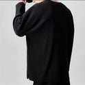 Men's V-neck Pullover With A Trendy Bottom