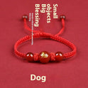 Zodiac Cinnabar All-matching Weaving Bracelet