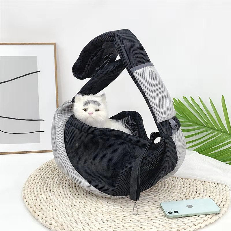 Cat And Dog Travel Portable Messenger Shoulder Bag Breathable Mesh