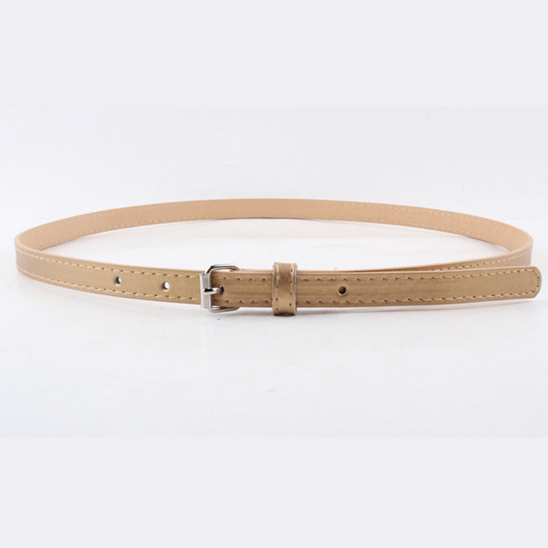 Thin Belt Fashion Belt Small Steel Buckle Belt