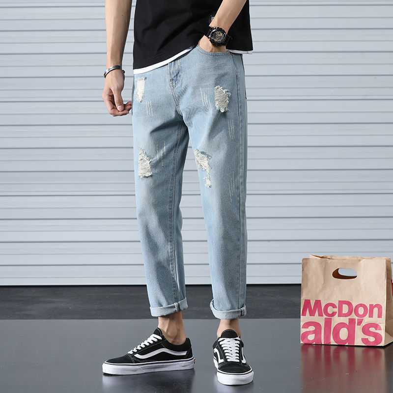 Loose Straight Wide-leg Pants Ankle-length Pants Trendy Beggar Pants Men's Pants