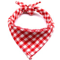 Pet Dog And Cat Plaid Cotton Triangle Scarf